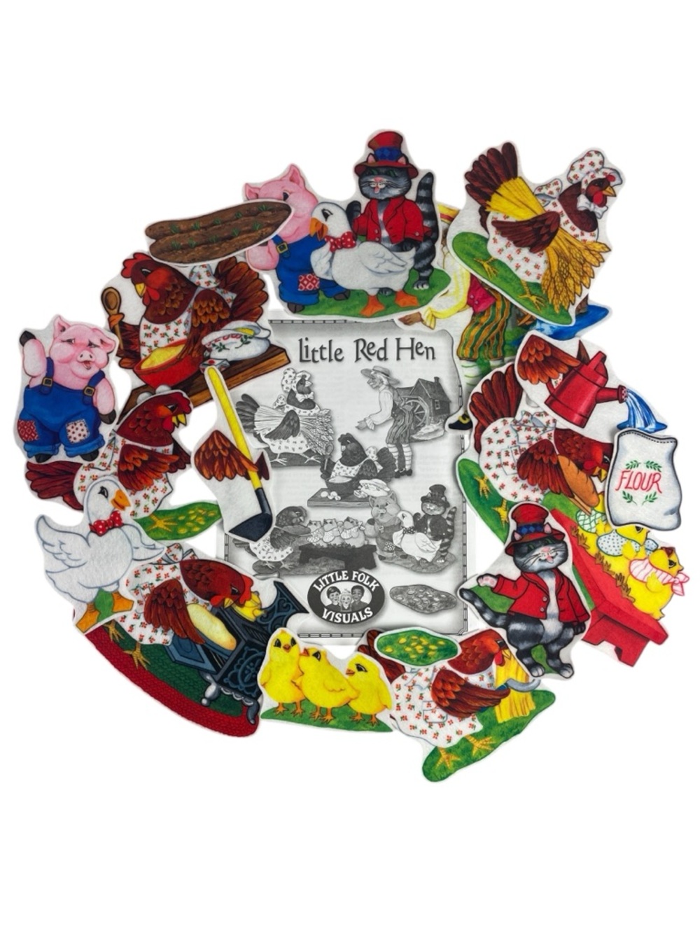 Little Folk Visuals "Little Red Hen" Felt Flannel Board Story Set